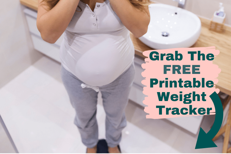 Worried about gaining too much weight during pregnancy? Grab our free printable weight tracker!