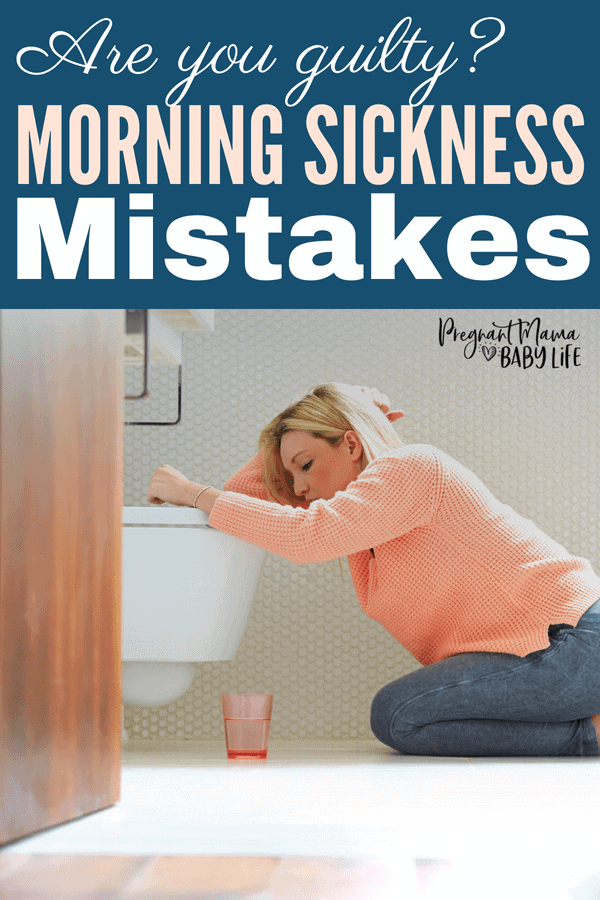 Morning sickness mistakes that could be making your morning sickness worse. Tips and tricks to preventing nausea in early pregnancy.