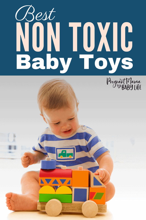 Best non toxic toys for babies. A great gift guide for picking non toxic, eco friendly baby toys.