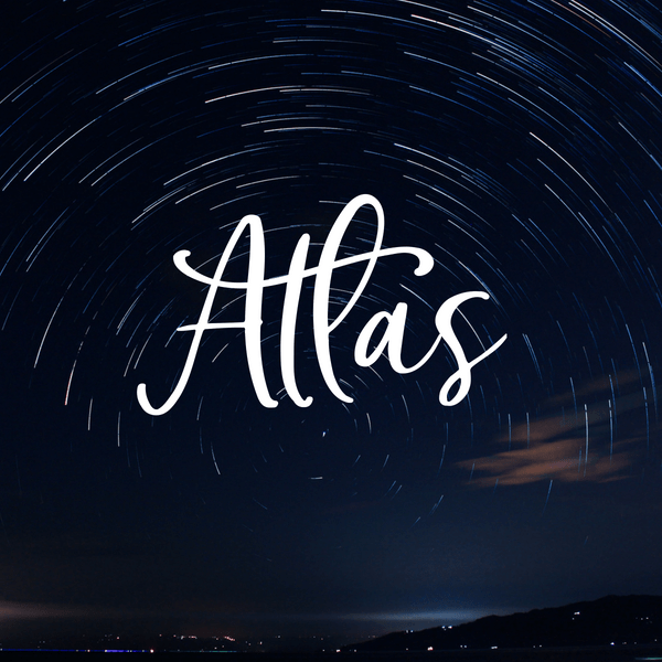 Space baby boy name. Atlas.