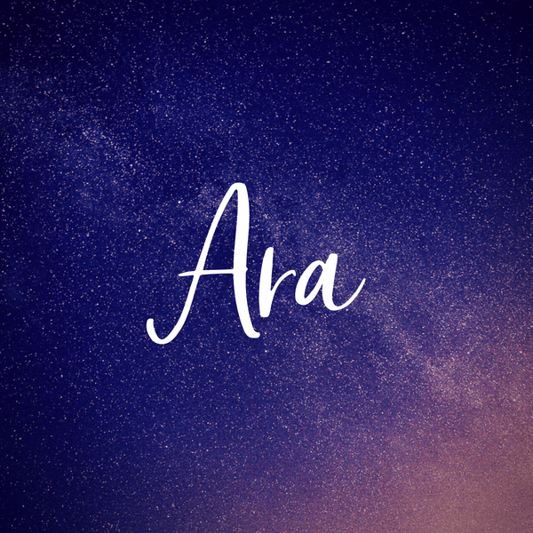 Space themed baby names. Baby girl name Ara.